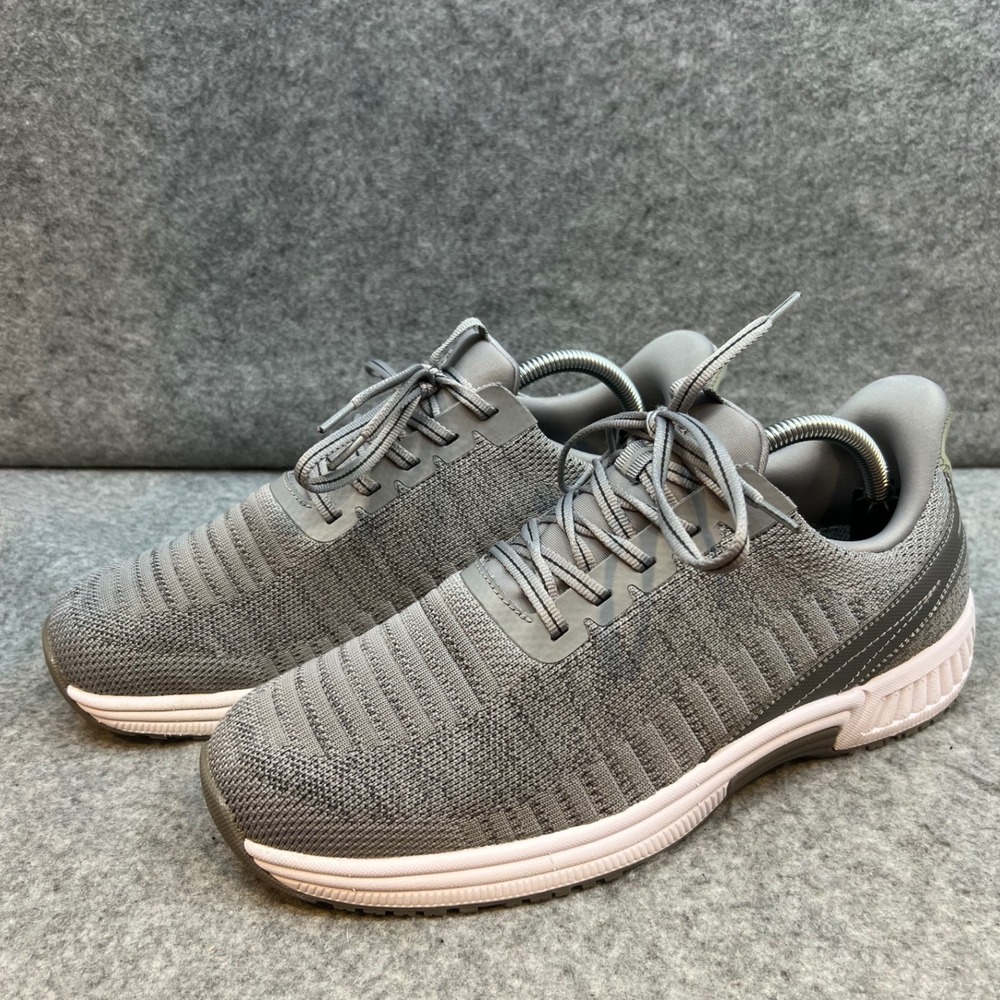 Orthofeet Stretch Knit Gray Orthopedic Walking Shoes Sneakers Men's 10 D